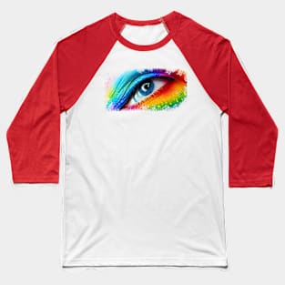 The Vibrant Eye of the Color Storm Baseball T-Shirt